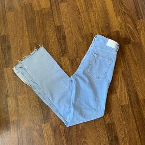 Zara high rise slim flared jeans